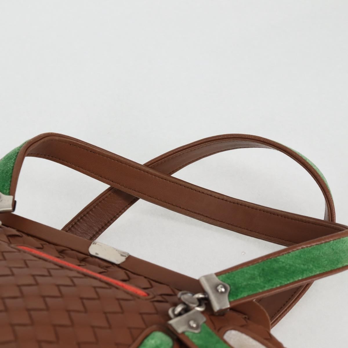 Bottega Veneta Intrecciato Leather, BROWN, LEATHER, Handbag