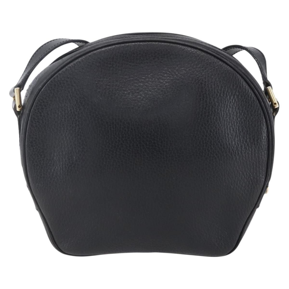 Celine Vintage Triomphe Shoulder Bag Leather, BLACK, LEATHER, Shoulder bag