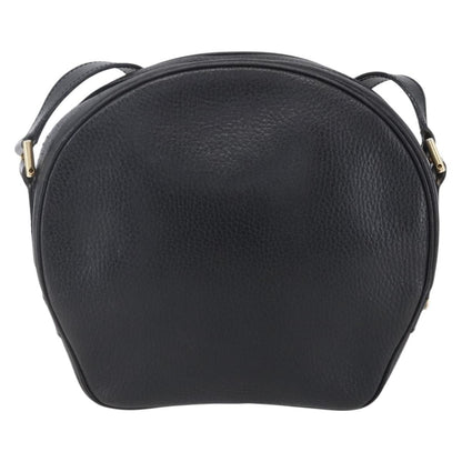 Celine Vintage Triomphe Shoulder Bag Leather, BLACK, LEATHER, Shoulder bag