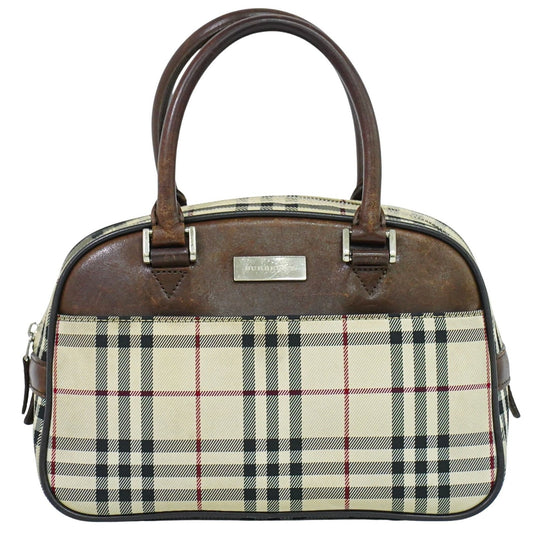 Burberry Nova Check Handbag Nova Check Canvas and leather, BEIGE, CANVAS, Handbag