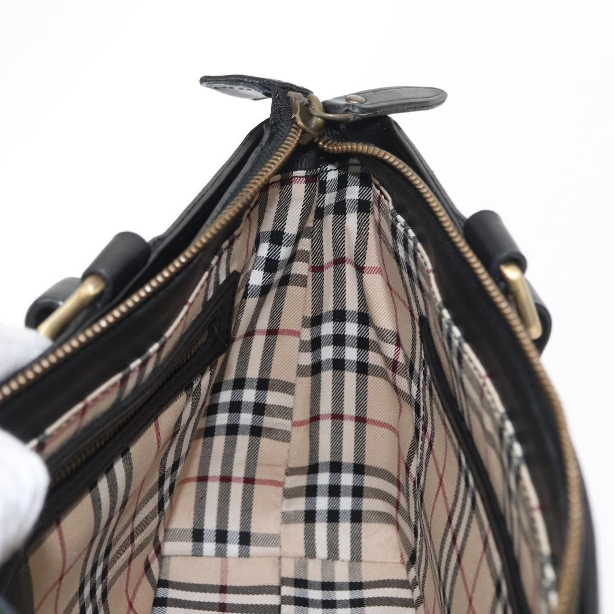 Burberry Vintage tote bag Leather, BLACK, LEATHER, Tote bag