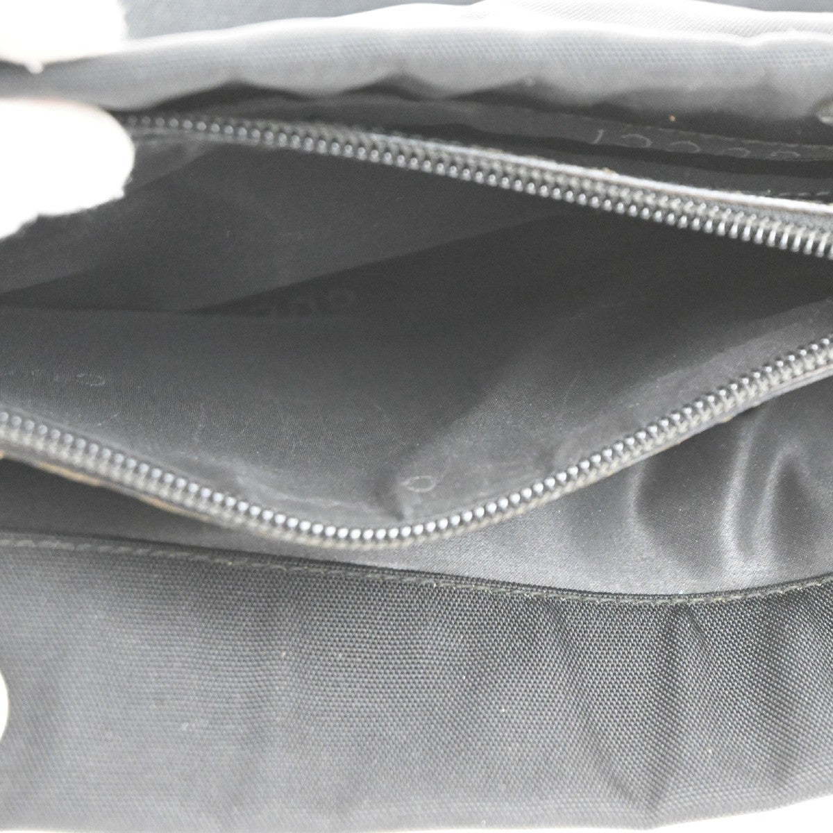 Gucci Vintage Bamboo Handle Tote Nylon, BLACK, NYLON, Tote bag