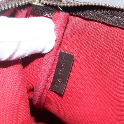 Louis Vuitton Pochette Accessoires Damier, BROWN, CANVAS, Clutche & pouche