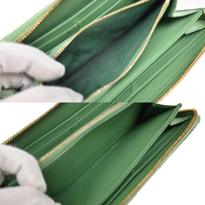Christian Dior Lady Dior Zip Around Wallet Cannage Quilt Patent, GREEN, PATENT_LEATHER, Clutche & pouche