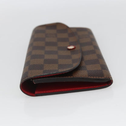 Louis Vuitton Emilie Wallet Damier, BROWN, CANVAS, Wallets