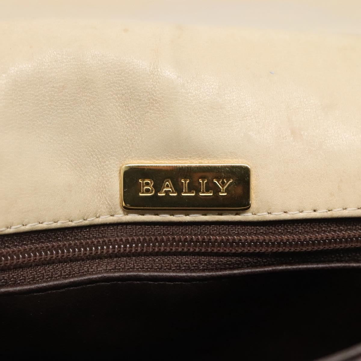 Bally Vintage Chain Shoulder Bag Quilted Leather, BEIGE, LEATHER, Shoulder bag