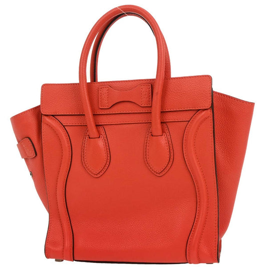Celine Luggage Bag Smooth Leather, RED, LEATHER, Handbag