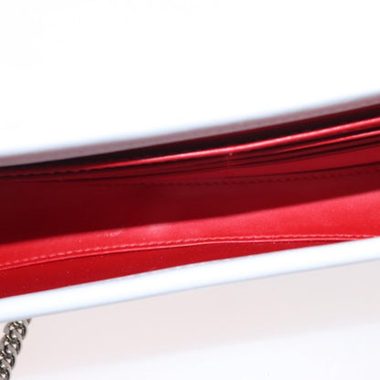 Christian Louboutin Rubylou Clutch Leather, WHITE, LEATHER, Shoulder bag