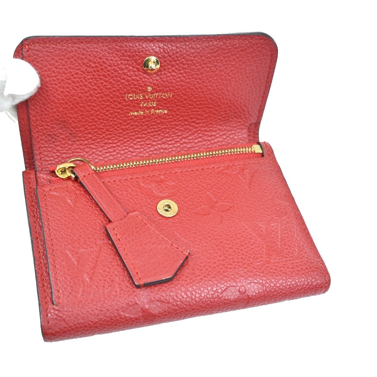 Louis Vuitton Pont Neuf Wallet Monogram Empreinte Leather, RED, LEATHER, Wallets