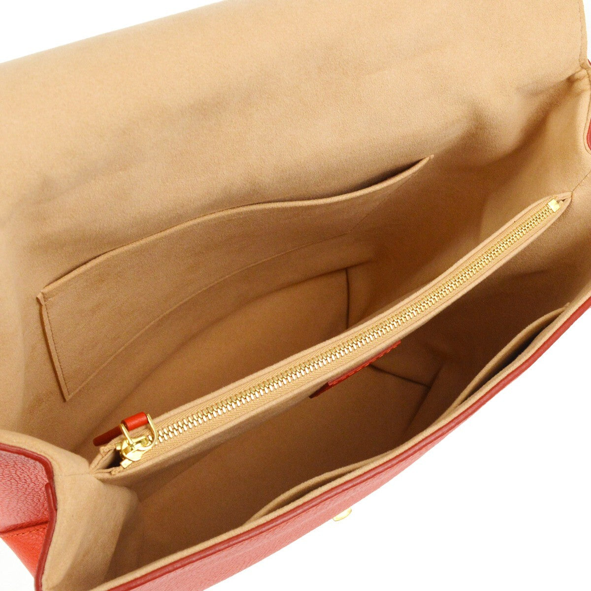 Louis Vuitton Volta Handbag Leather, RED, LEATHER, Handbag