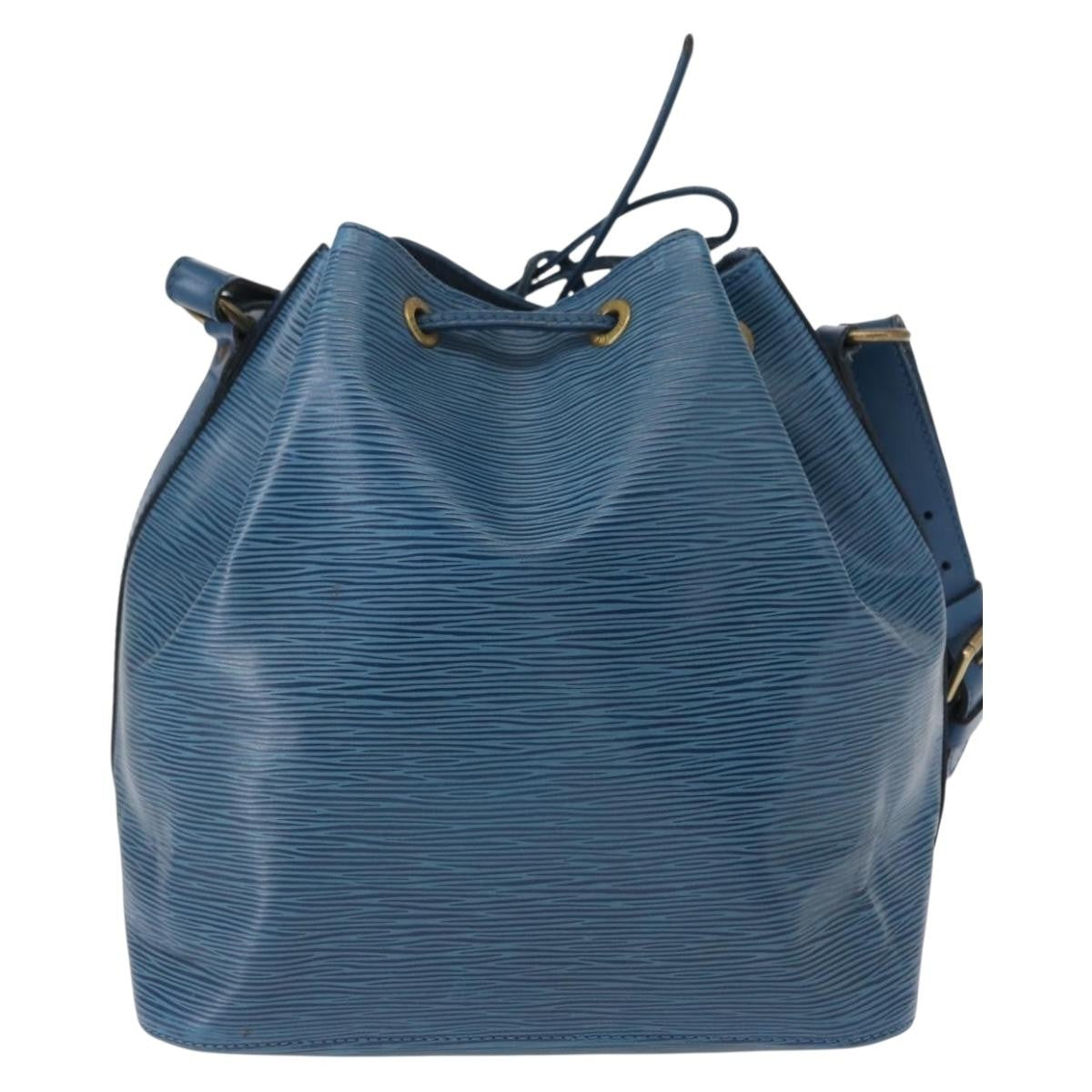 Louis Vuitton Petit Noe Handbag Epi Leather, BLUE, LEATHER, Shoulder bag