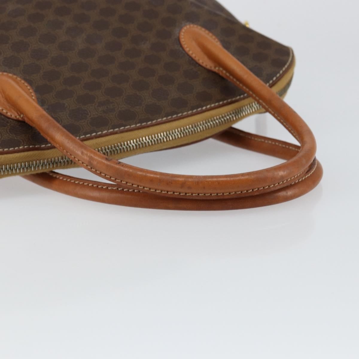 Celine Vintage Macadam Handbag Macadam, BROWN, CANVAS, Handbag