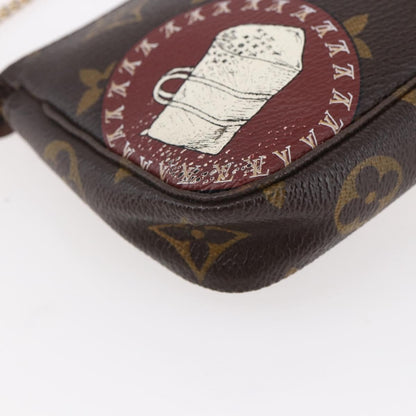 Louis Vuitton Mini pochette accessoire Limited edition Monogram canvas, BROWN, CANVAS, Accessory