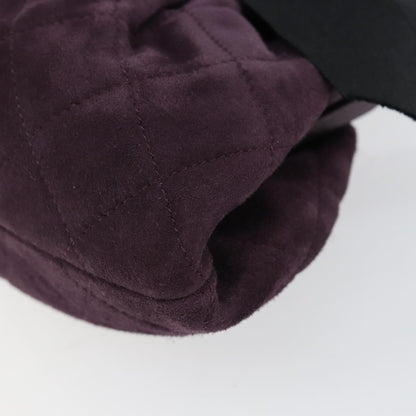 Chanel Bow cluth Suede, PURPLE, SUEDE, Clutche & pouche