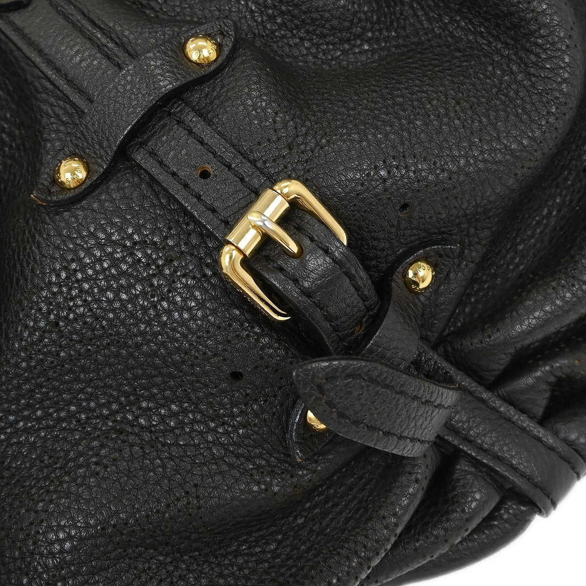 Louis Vuitton L Hobo Mahina Leather, BROWN, LEATHER, Handbag