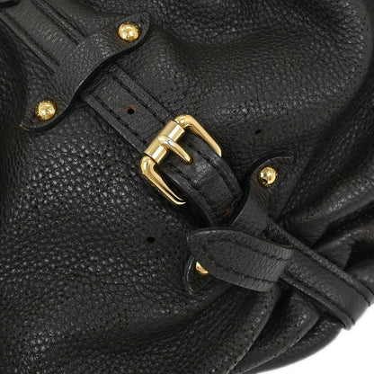 Louis Vuitton L Hobo Mahina Leather, BROWN, LEATHER, Handbag