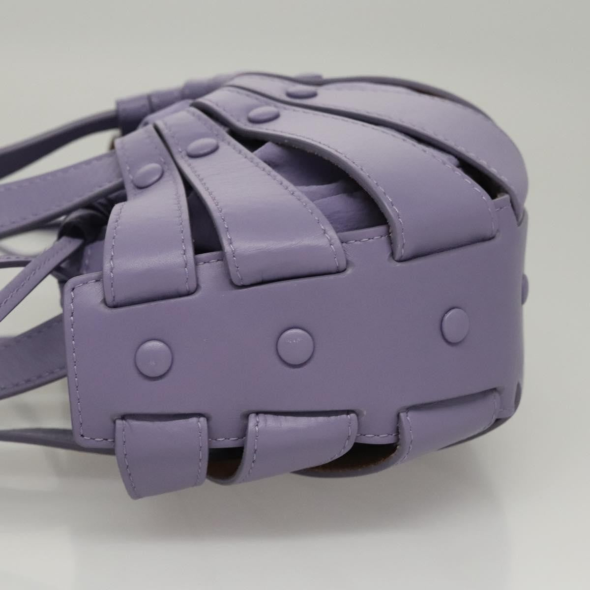 Bottega Veneta Shell Bag Leather, Purple, Leather, Shoulder Bag