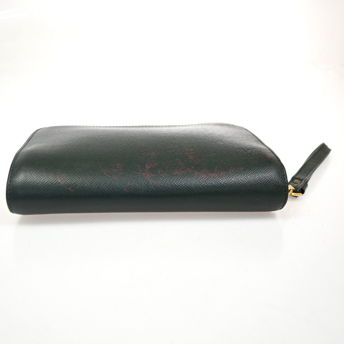 Louis Vuitton Pochette Baikal Clutch Taiga Leather, GREEN, LEATHER, Clutche & pouche