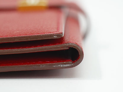 Hermes Bearn Wallet Epsom, RED, LEATHER, Wallets