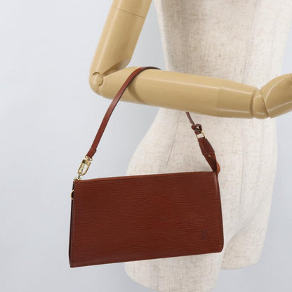 Louis Vuitton Pochette Accessoires Epi Leather, Brown, Leather, Clutch