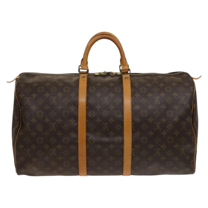 Louis Vuitton Keepall Bag Monogram Canvas, BROWN, CANVAS, Travel bag