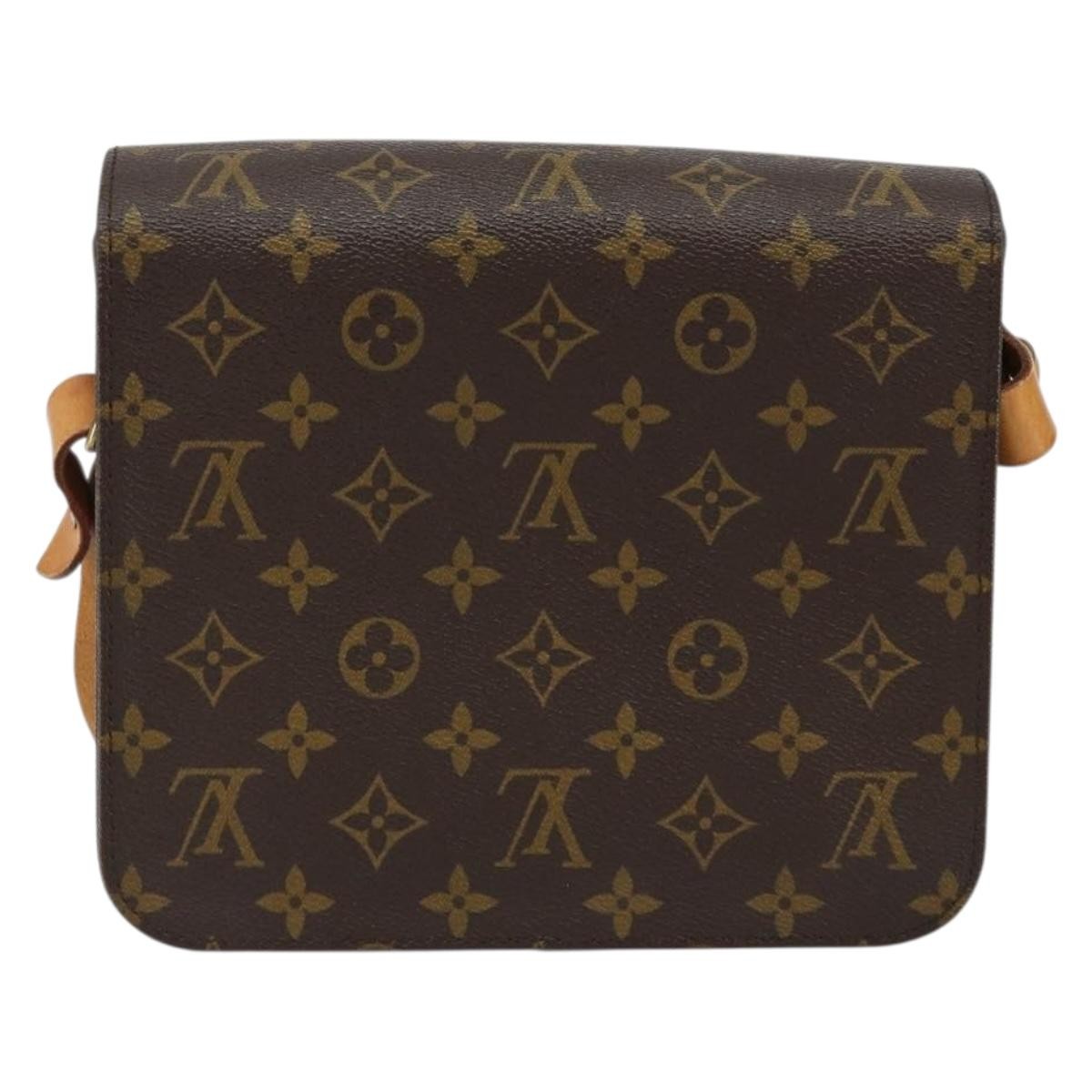 Louis Vuitton Cartouchiere Handbag Monogram Canvas, BROWN, CANVAS, Shoulder bag