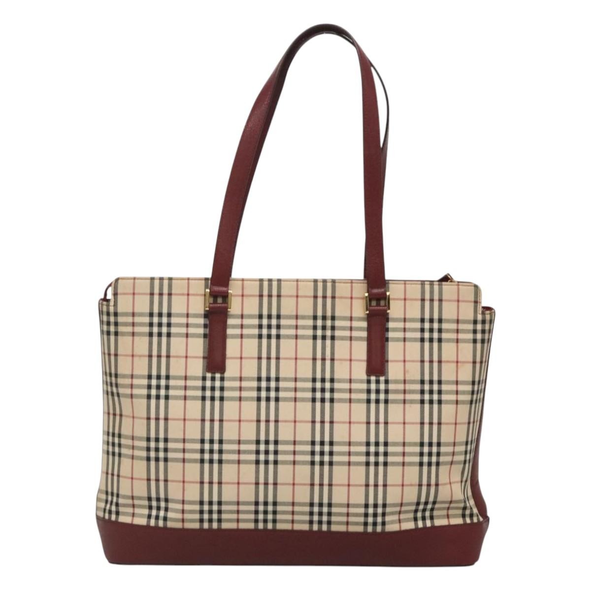Burberry Nova Check Tote canvas check pattern, BEIGE, CANVAS, Tote bag
