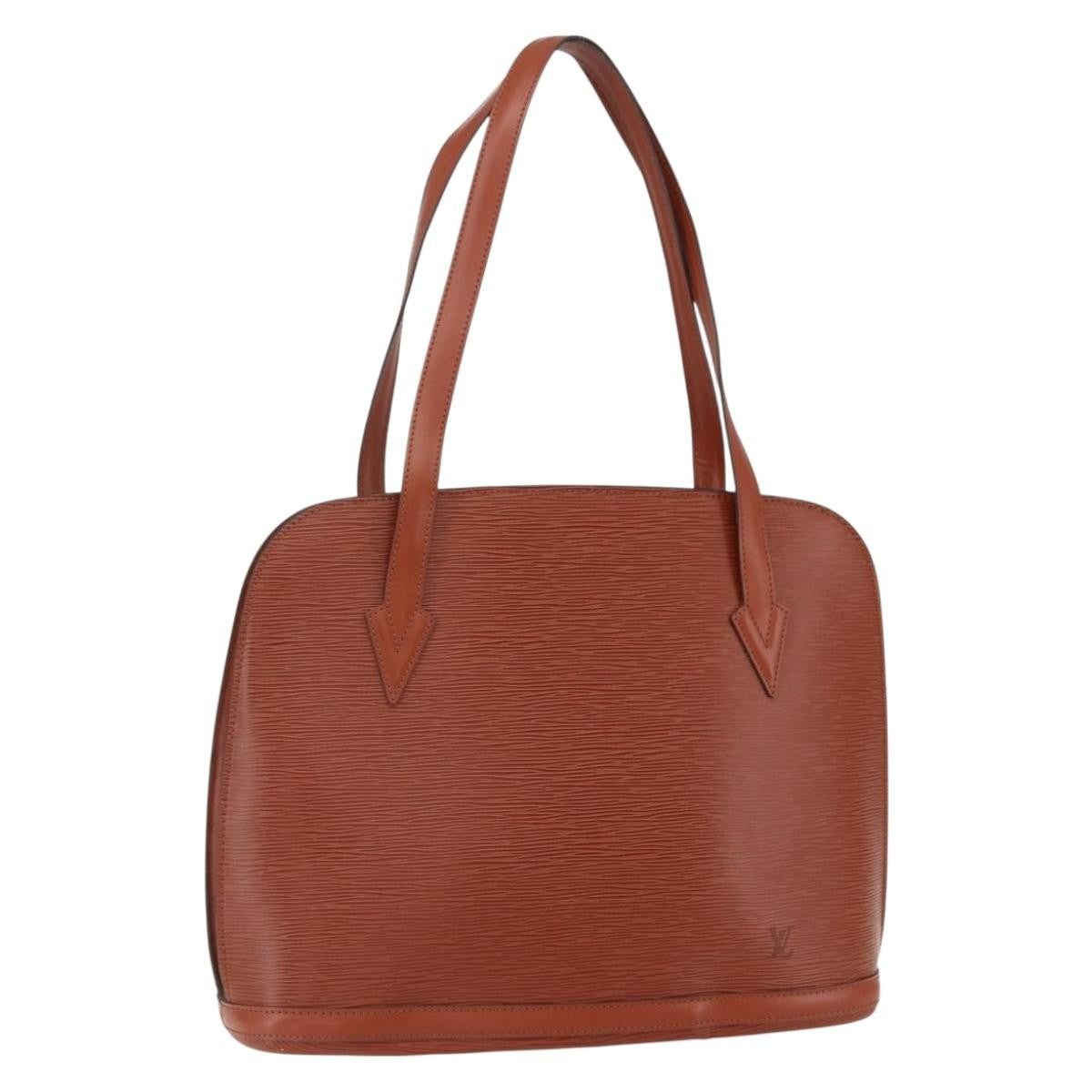 Louis Vuitton Lussac Handbag Epi Leather, BROWN, LEATHER, Shoulder bag