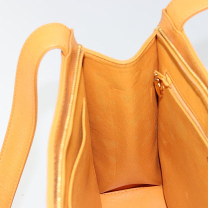 Chanel Vintage Logo Tote Leather, Camel, Leather, Tote Bag