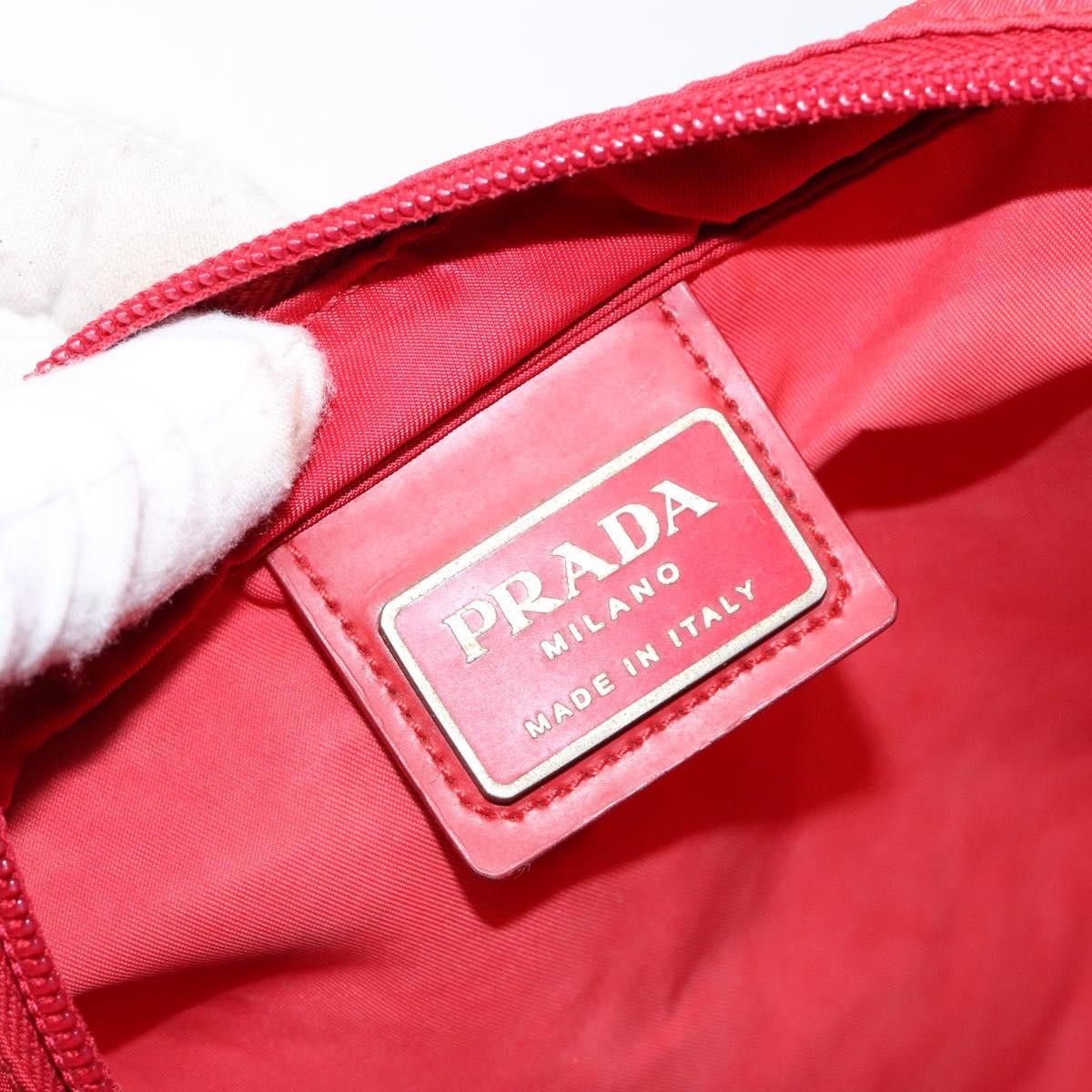 Prada Flat Messenger Bag Tessuto, RED, NYLON, Crossbody bag