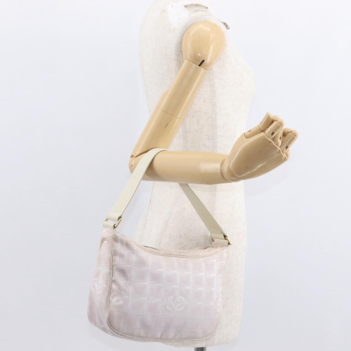 Chanel Travel Line Zip Hobo Nylon, PINK, NYLON, Handbag