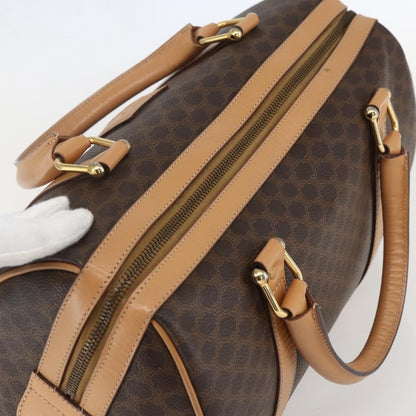 Celine Vintage Macadam Boston bag Canvas, BROWN, CANVAS, Travel bag