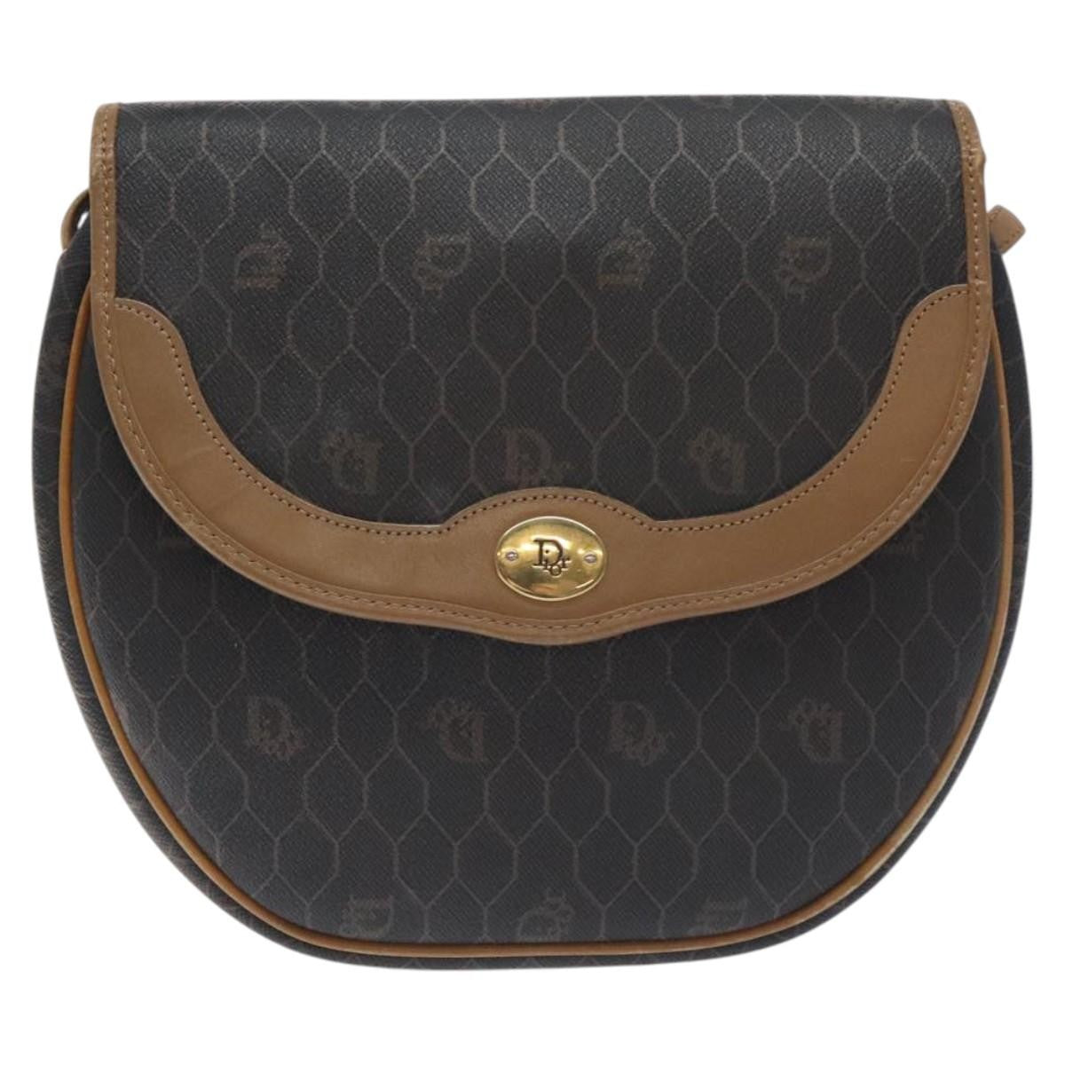 Christian Dior Vintage Honeycomb Shoulder Bag Canvas, BLACK, CANVAS, Shoulder bag