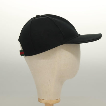 Gucci Interlocking G Web Baseball Cap Canvas, BLACK, CANVAS, Head accessory