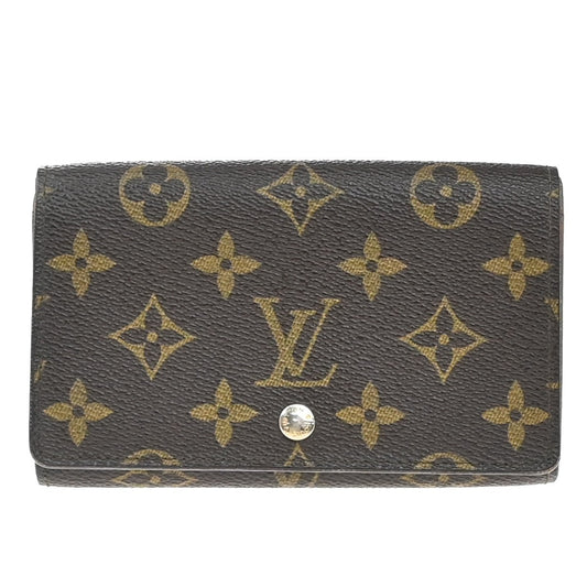Louis Vuitton Porte Monnaie Billets Tresor Wallet Monogram Canvas, BROWN, CANVAS, Wallets