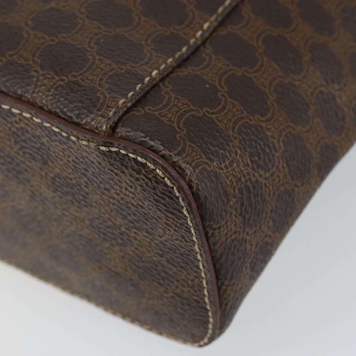 Celine Macadam Vanity Bag Canvas, BROWN, CANVAS, Handbag