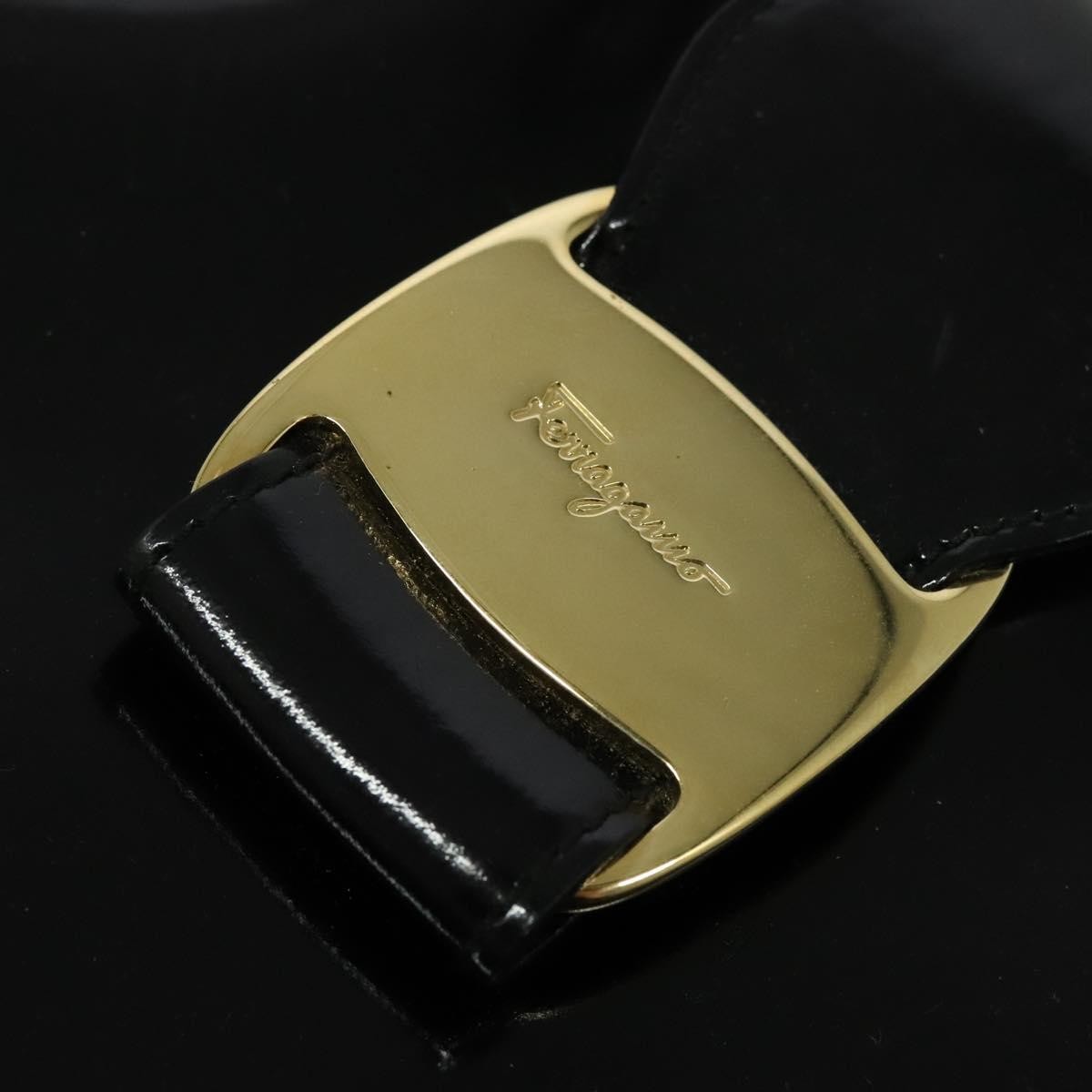 Salvatore Ferragamo Vintage Convertible Tote Patent leather, BLACK, PATENT_LEATHER, Tote bag