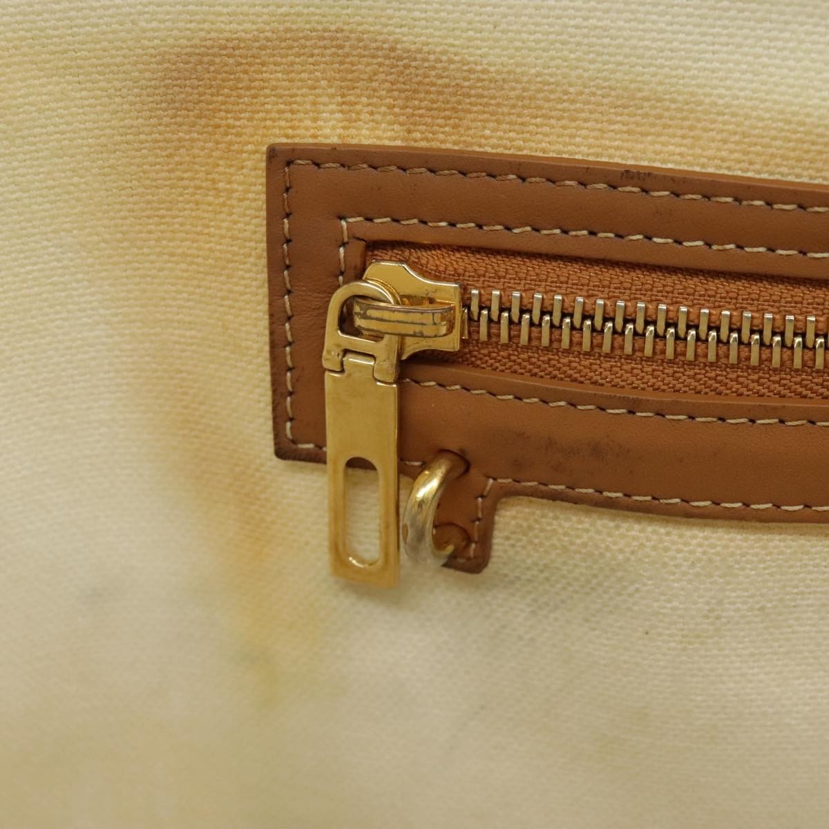 Celine Horizontal Cabas Tote Canvas with Leather, WHITE, CANVAS, Tote bag