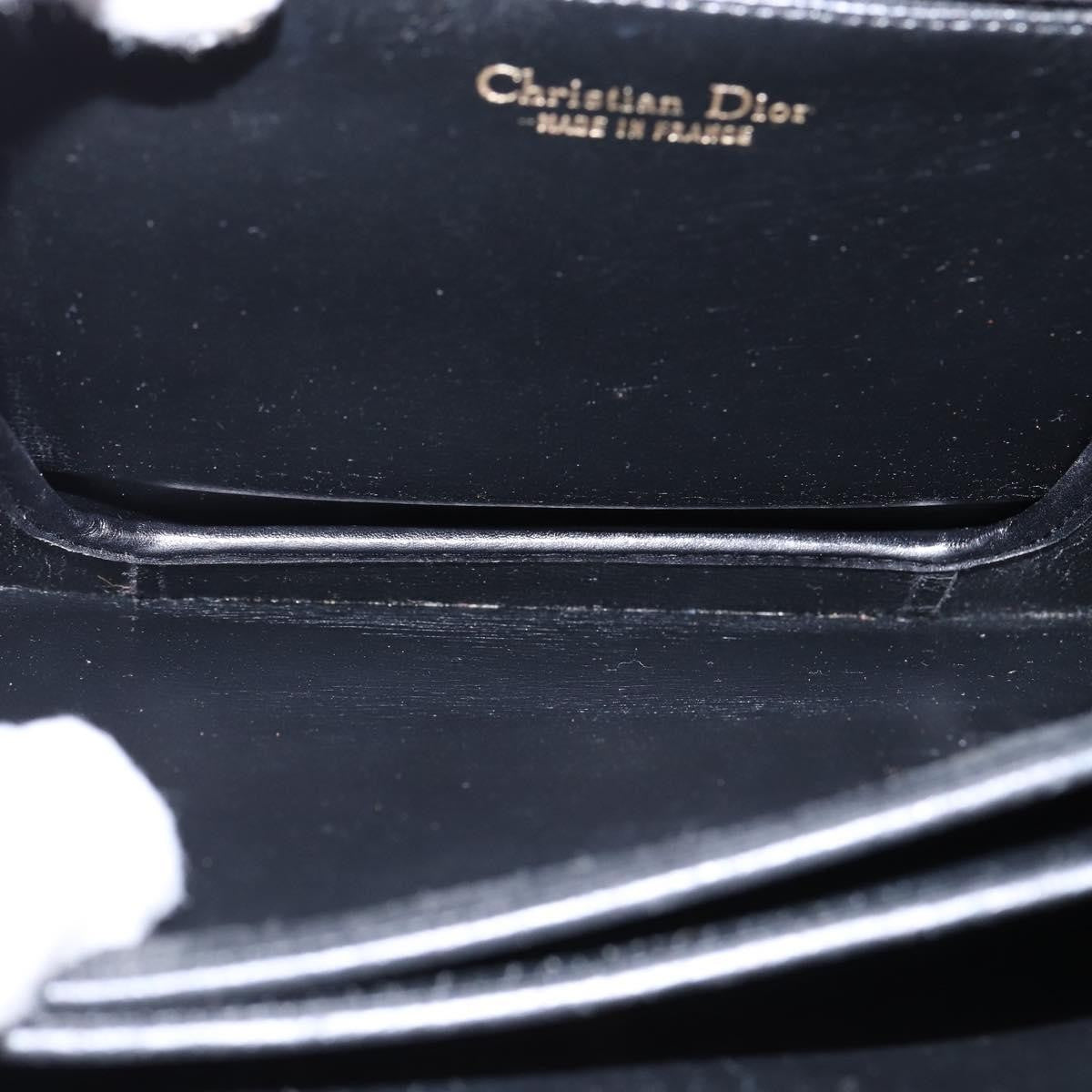 Christian Dior Flap Shoulder Bag Leather, BLACK, LEATHER, Shoulder bag