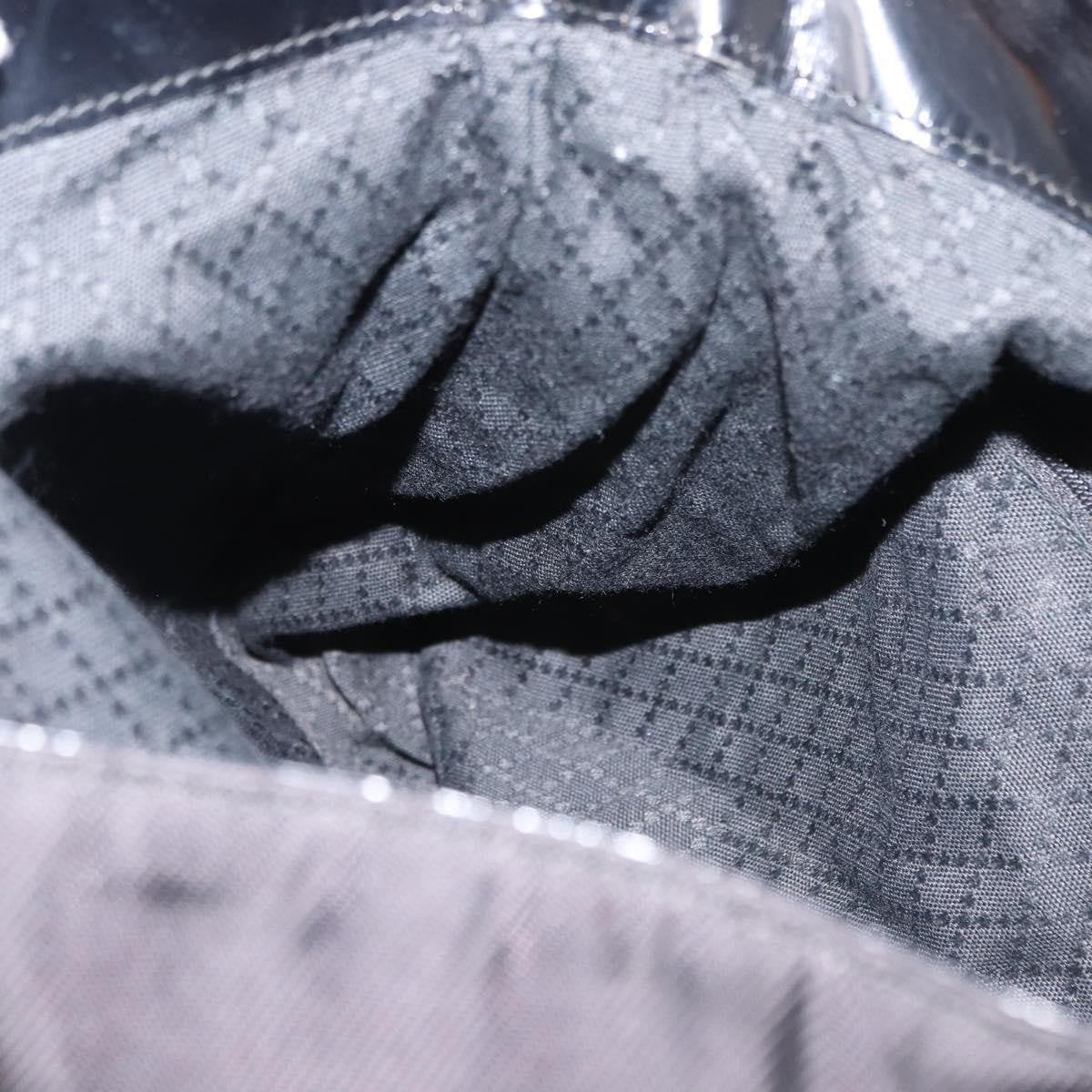 Gucci Vintage Bamboo Handle Open Hobo Nylon, BLACK, NYLON, Handbag