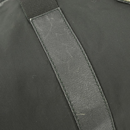 Prada Weekend Duffle Bag Tessuto with Saffiano Leather, BLACK, NYLON, Travel bag