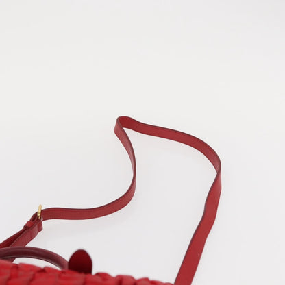 Prada Gaufre Convertible Tote Leather and Tessuto, RED, NYLON, Handbag
