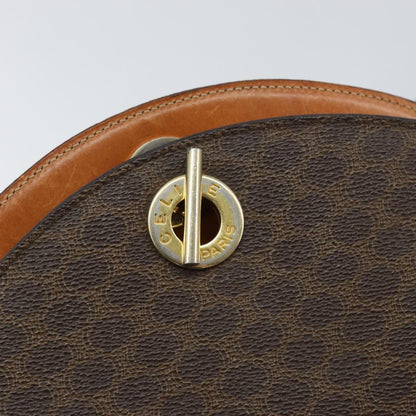 Celine Vintage Macadam Shoulder Bag Canvas, BROWN, PVC, Shoulder bag