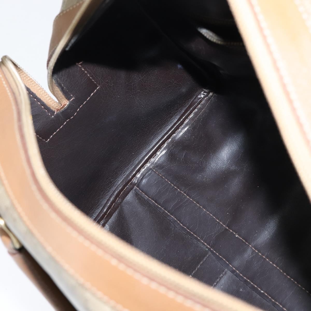 Celine Vintage Macadam Boston bag Canvas, BEIGE, CANVAS, Travel bag