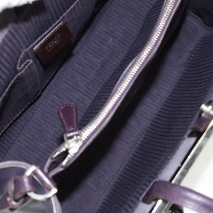 Fendi 2Jours Bag Leather, PURPLE, LEATHER, Handbag