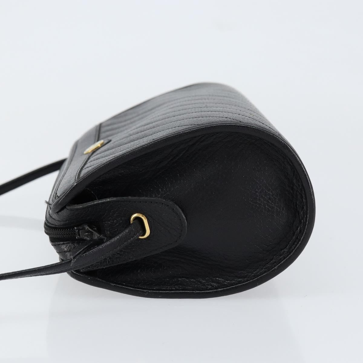 Christian Dior Vintage Shoulder Bag Leather, BLACK, LEATHER, Shoulder bag