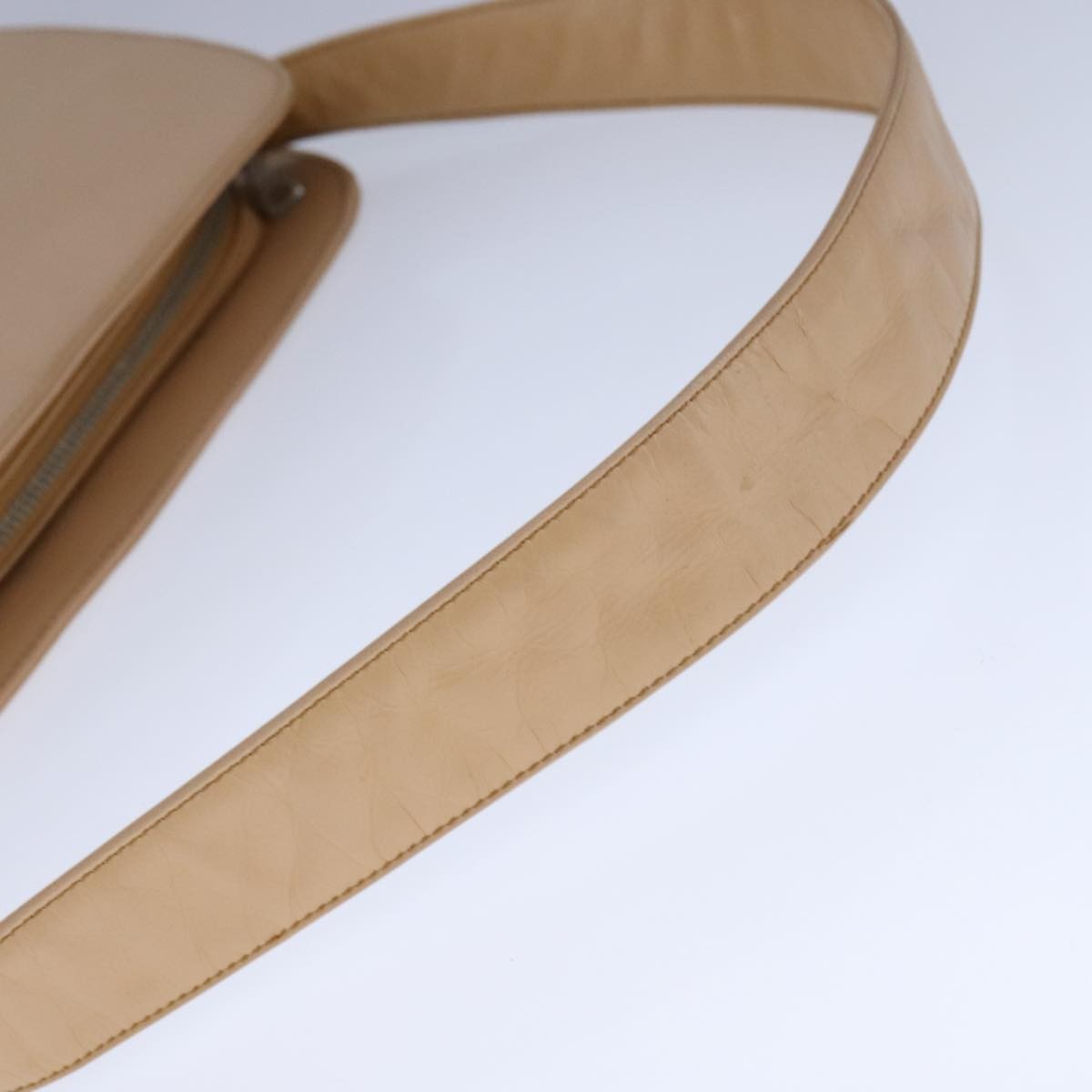 Prada Vintage Shoulder Bag Leather, BEIGE, LEATHER, Shoulder bag