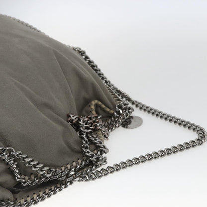 Stella McCartney Falabella Fold Over Bag Shaggy Deer, GRAY, POLYESTER, Shoulder bag