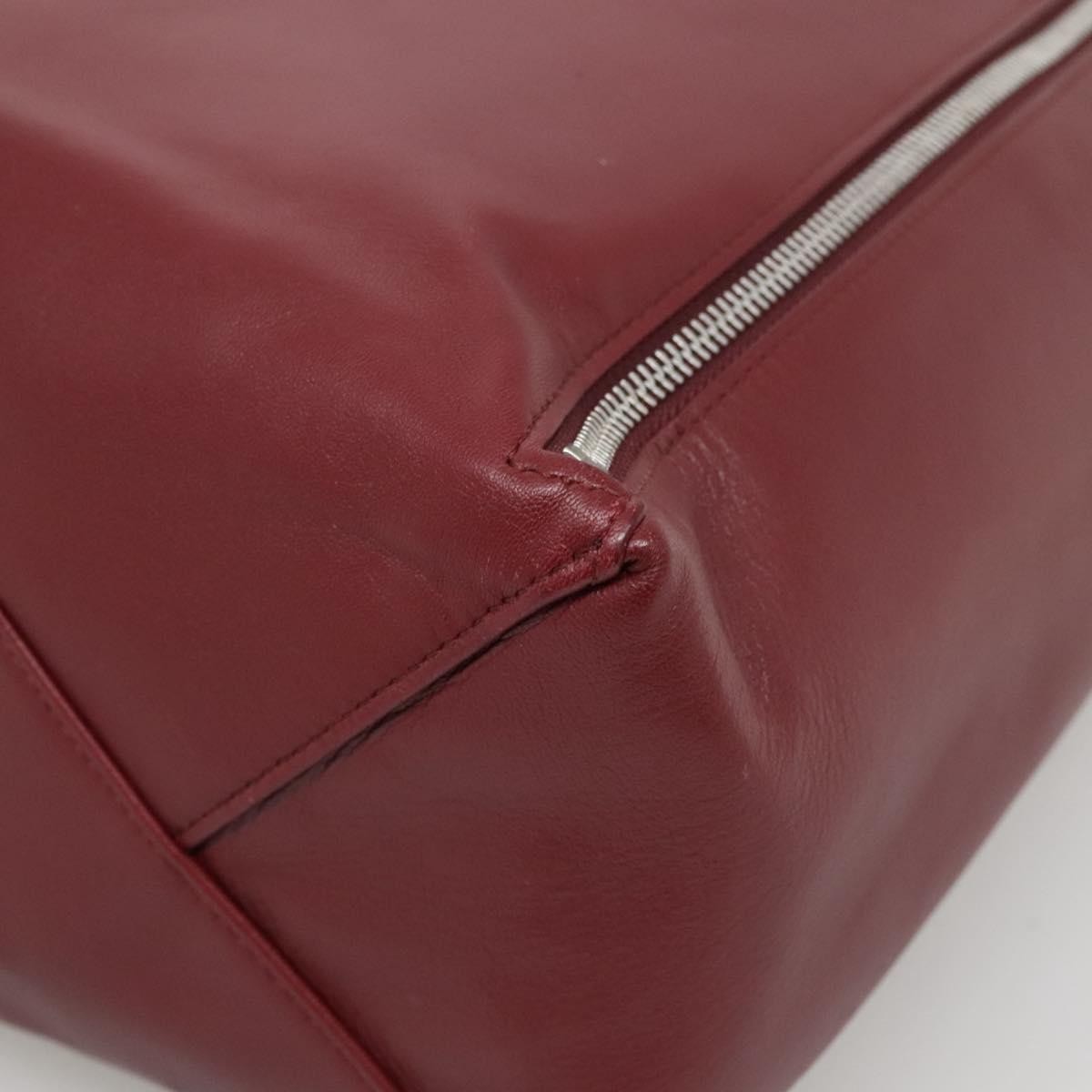 Celine Vertical Cabas Tote Leather, RED, LEATHER, Tote bag