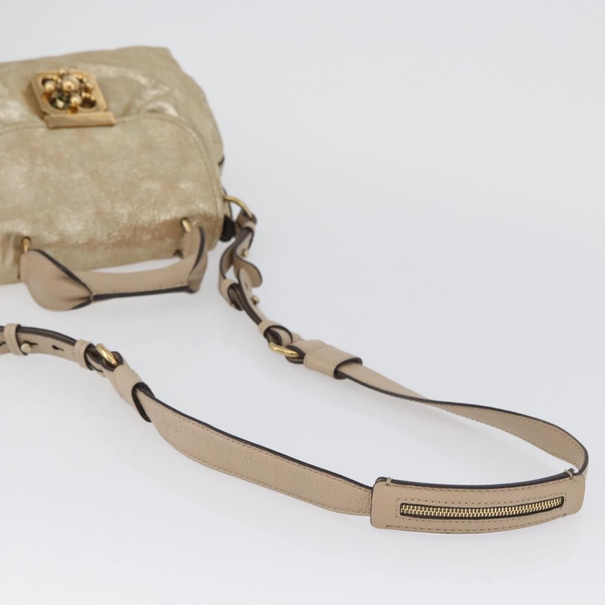 Chloe Elsie Convertible Satchel Leather, Gold, Leather, Handbag